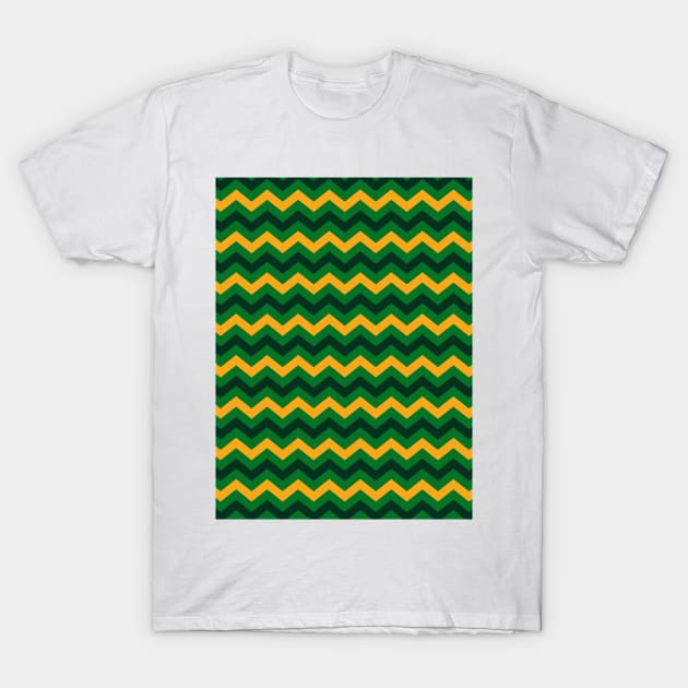 Yellow shirt with a black zigzag discount